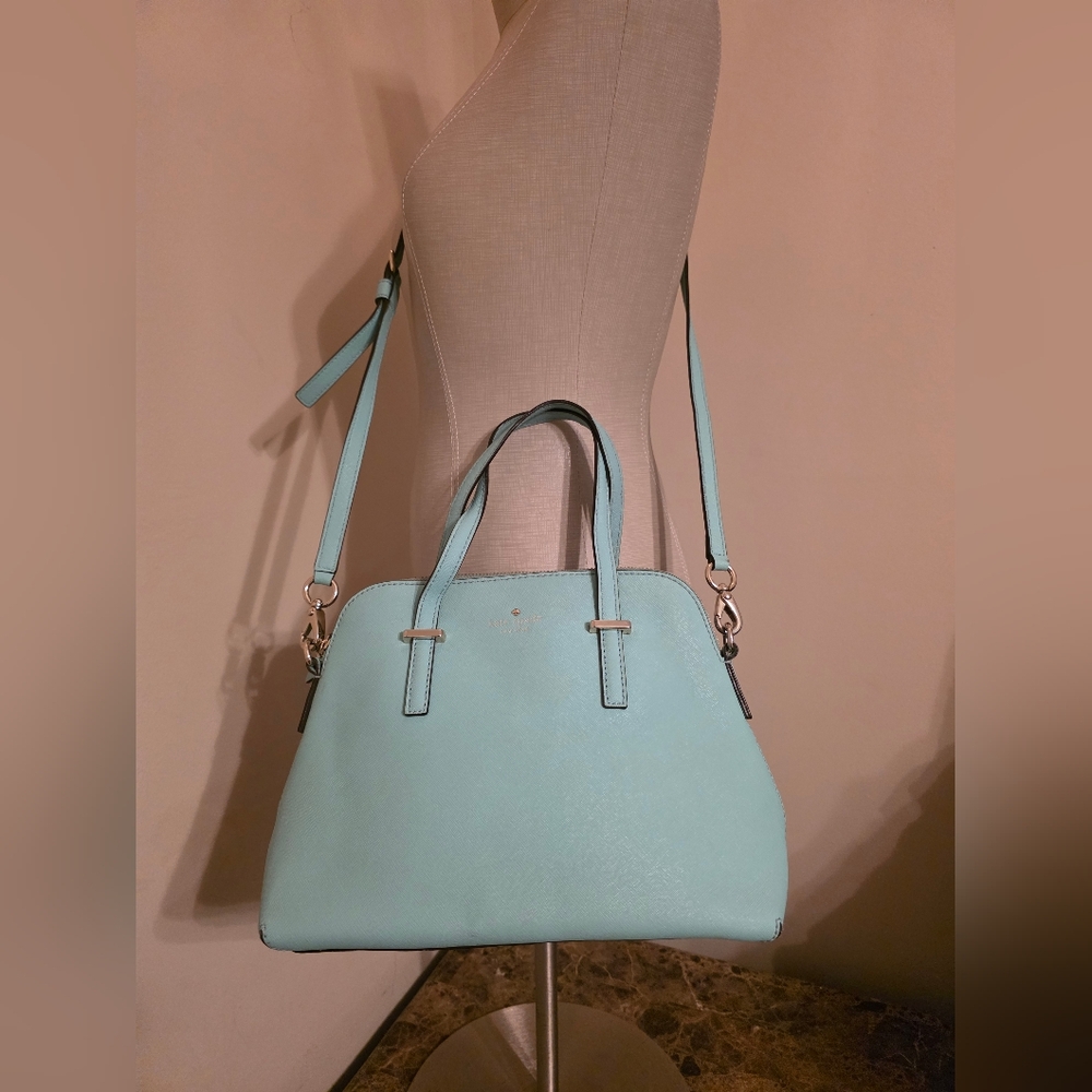 Kate Spade Aqua Crossbody/Shoulder Bag with Structured Design